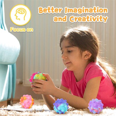 Squeeze Pop It Ball Fidget Silicone Sensory Toys Stress球