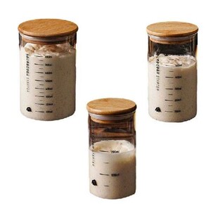 Sourdough Starter Glass Fermentation Jar Wide Mouth Baking