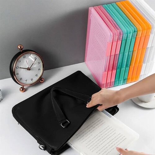 Square Shape Document Organizer Dust Proof Plastic Clear Tra