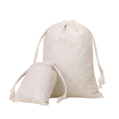 10pcs Cotton Bags Gift Drawstring Pouch Gift Box Packaging B