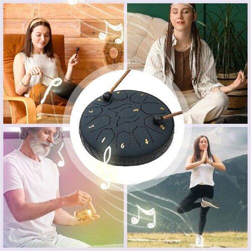 6 Inch 11 Notes Steel Tongue Drum Mini Hand Pan Drums Tone