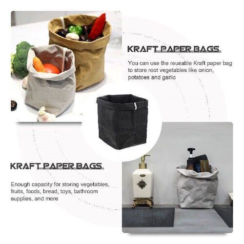 Loaf Bread Kraft Paper Reusable Bags Water Proof Vegetable