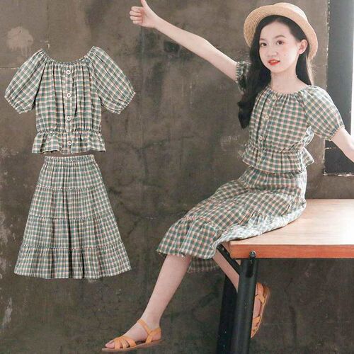 Girls Dress Summer New Childrens Dress Western Style Dress