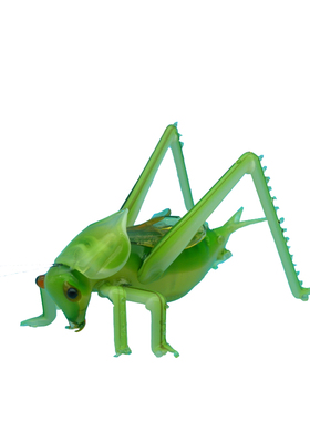 琉璃仿真蝈蝈螳螂蛐蛐青蛙知了昆虫小摆件微盆景观装饰玻璃工艺品