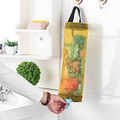 Home Grocery Bag Holder Wall Mount Plastic Bag Holder Dispen