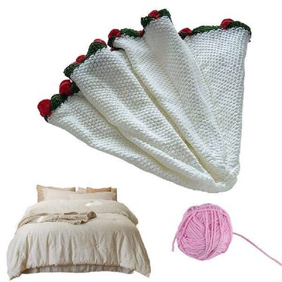 DIY Handmade 3D Rose Blanket Hand-Woven DIY Material Kit