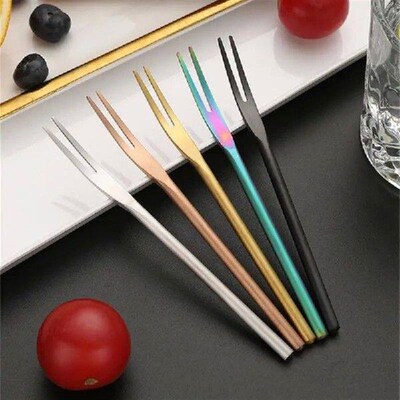 Stainless Steel Fruit Fork Dessert Salad Cake Tableware