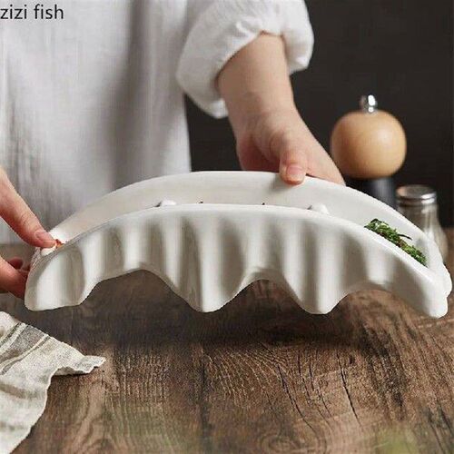 Creative Arch Bridge Shape Ceramic Plate Snack Plate
