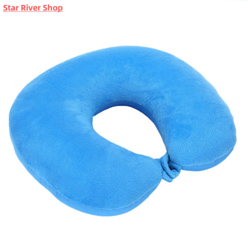U-shaped Travel Pillow Plush Pillowcase for Outdoor Travel A