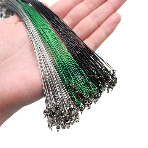 Aorace 20PCS Anti Bite Steel Fishing Line Steel Wire Leader