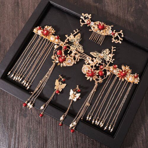 Women  Hair Combs Traditional Chinese Wedding Accessories He