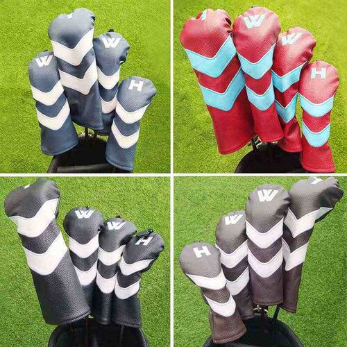 New Golf Universal Stick Cover Wooden PU Protective Head Cov