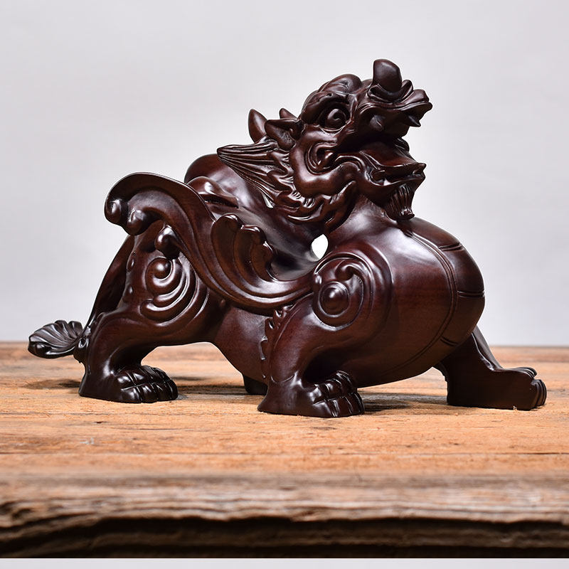 唐趣黑檀木雕貔貅摆件一对家居办公室摆设实木汽车饰品红木工艺品,家居饰品,装饰摆件,淘宝优惠券,粉丝福利购,淘宝优惠卷