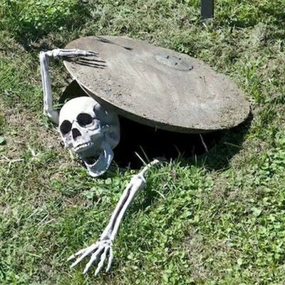 Halloween decor Skeleton Stake Halloween Realitic Skull Skel