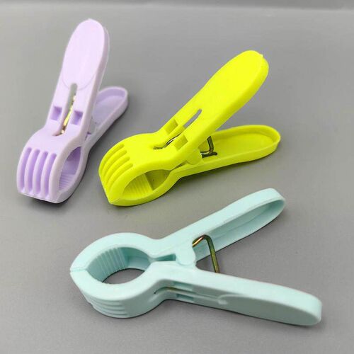 Thickened Plastic Clips, Colorful Clothespins for Drying, Wi