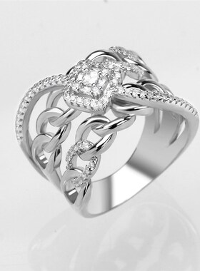 Luxury CZ Rings Cross Geometry Cubic Zirconia Dubai Naija Br