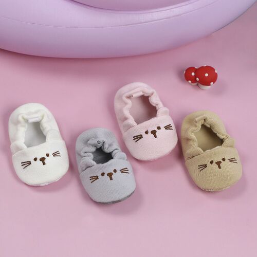 Cartoon 0-1 Year Old Baby Toddler Shoes Knitted Wool Shoes N