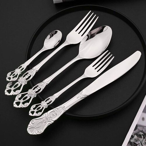 Vintage Royal Silver Dinnerware Stainless Steel Set Dessert