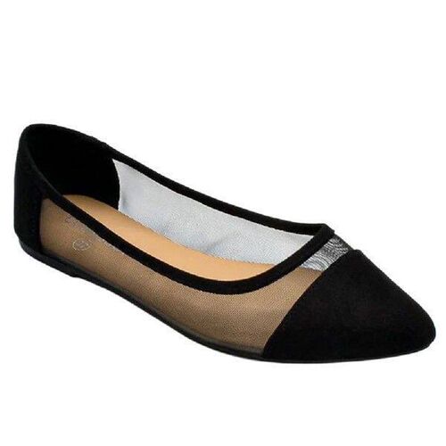 Women Ballet Flats Pointed Toe Slip on Flat Shoes Mesh