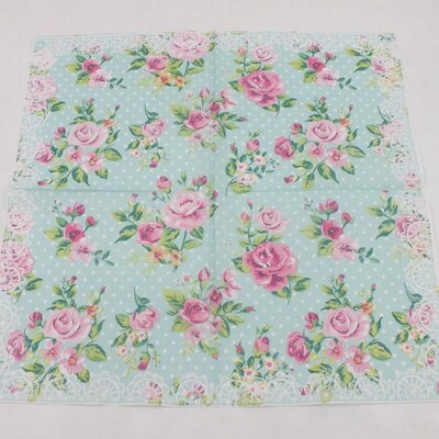 Party Tissue Paper Napkins 2 Layers Decoupage Serviettes Ros