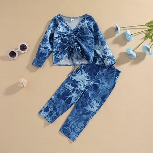 FOCUSNORM 1-6Y Summer Fashion Kids Girls 2pcs Clothes Sets T