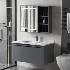 30不锈钢卫生间现代陶瓷一体洗漱台面洗脸盆洗手池盆浴室柜