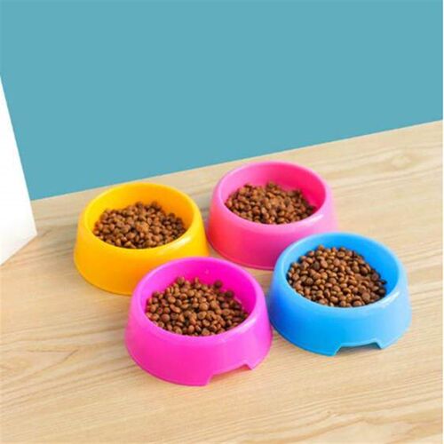 Candy-colored small plastic pet bowl, single bowl for cats a