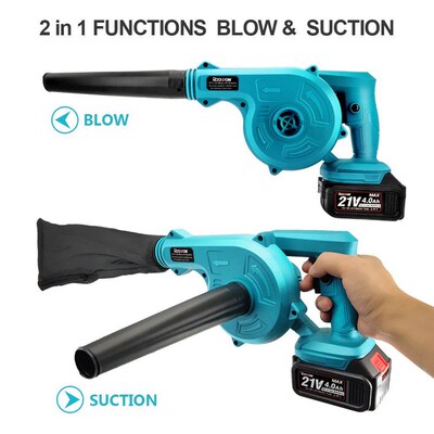 2 in 1 21V Cordless Electric Air Blower & Suction Leaf Compu