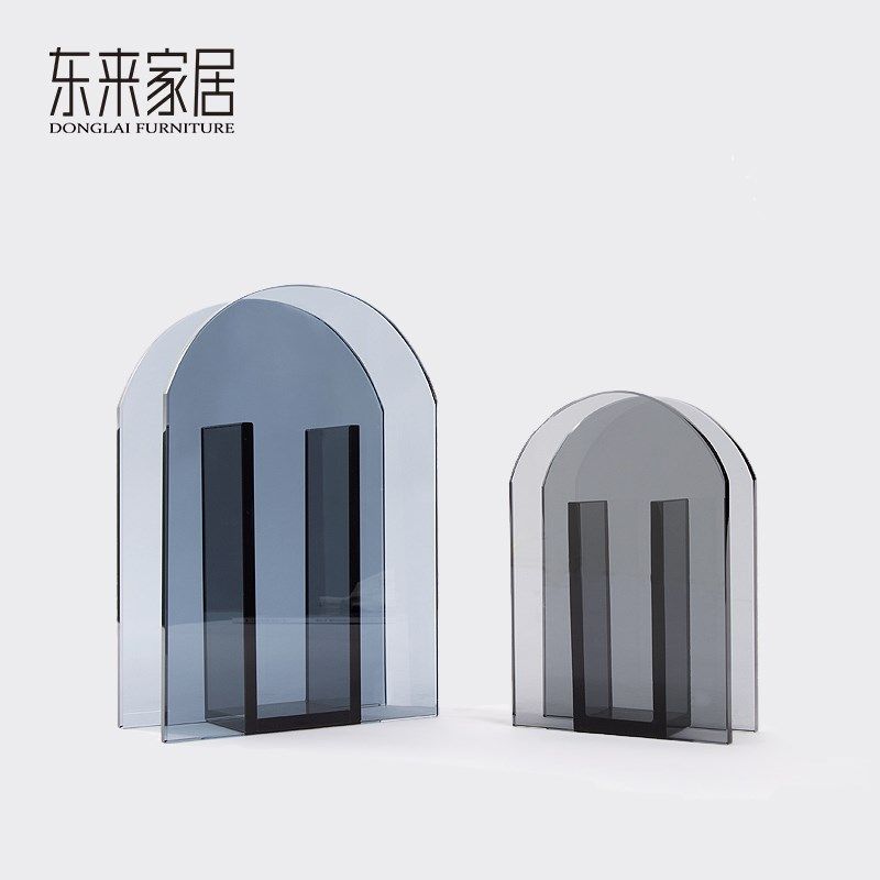 东来家居创意烟灰色几何玻璃花器摆件餐桌中间摆设客厅茶几插花瓶,家居饰品,花瓶,淘宝优惠券,粉丝福利购,淘宝优惠卷