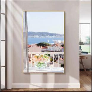 油画风春暖花开大幅开窗风景画假窗户装饰画玄关延伸感咖啡店挂画