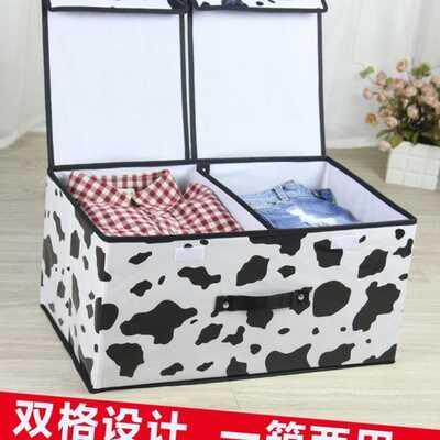 Household cloth cover foldable storage box for clothes-