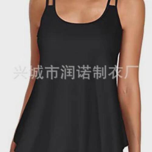 Large skirt split print swimsuit for women gathering conserv
