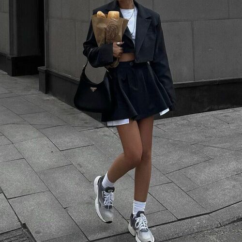 2025ins Wind Fake Suit Fashion High Waist Slim Temperament T