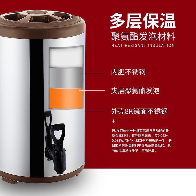 凉水壶大容量5升3升冷水壶不锈钢双层奶茶桶保温桶商用果汁咖啡饮图片