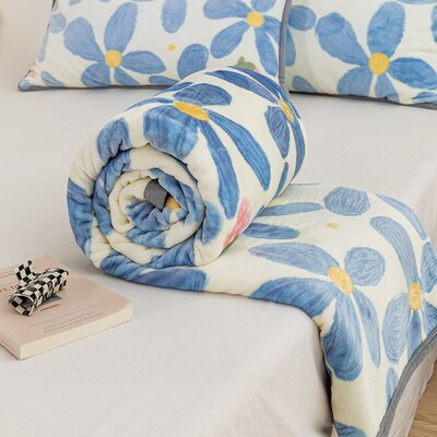 Blanket Quilt winter Double sided warmth Extra thick flannel
