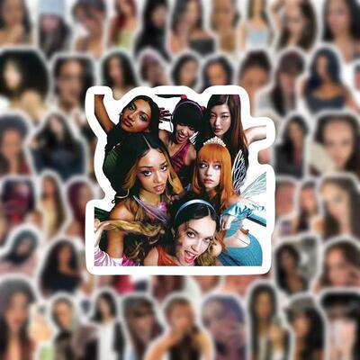 100pcs/set Kpop KATSEYE Stickers PVC Waterproof Self-adhesiv