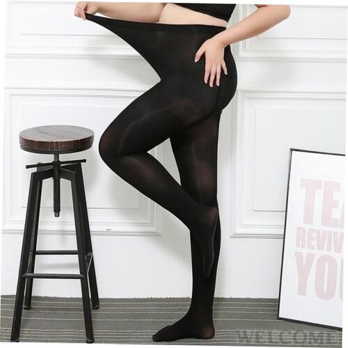 Fat mm thick stockings black pantyhose foot socks extra