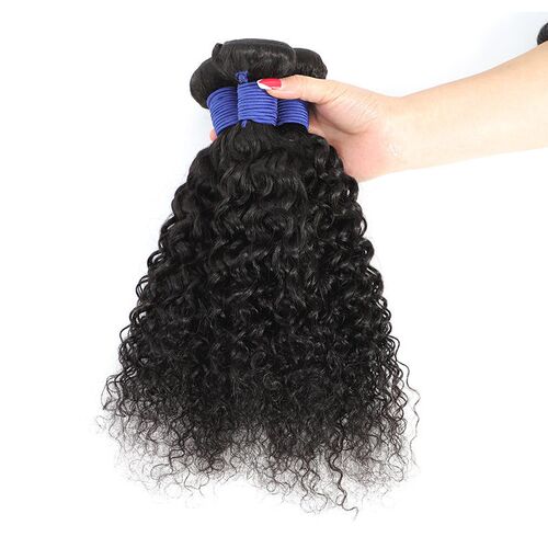 Natural Color Real Hair Curtain Curly Real Hair Curtain Over