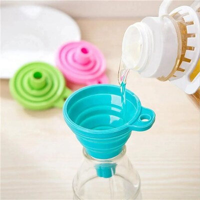 Kitchen Funnel Set, Kitchen Gadget Accessories Foldable Sili