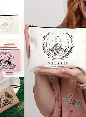 Acotar Velaris Print Women Makeup Bag Toiletry Storage Pouch