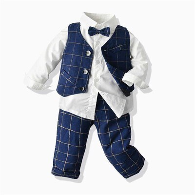 Autumn childrens clothing childrens dress gentleman vest p