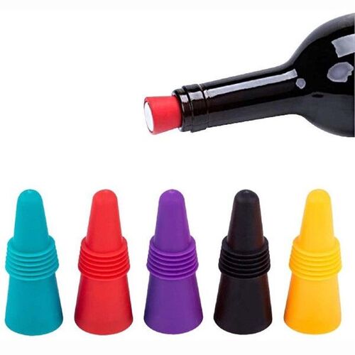 5pcs Silicone Wine Bottle Stopper Bottle Caps Beer Beverage