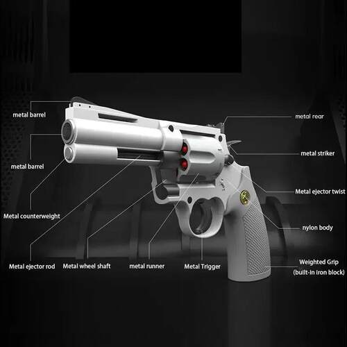 ZP5 Revolver Soft Bullet Gun 357 Simulated Ejection Toy Pist