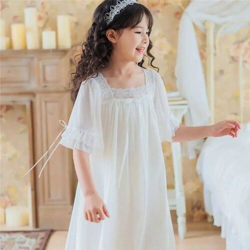Palace Style Baby Girl Princess Nightdress Spring Summer Sho