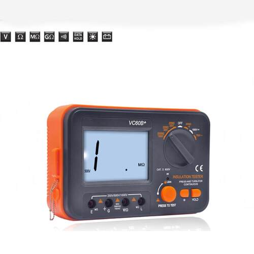 VC60B+ Digital Insulation Resistance Tester Megohm Meter