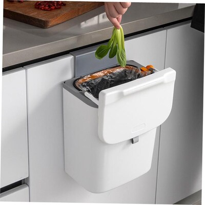 Rubbish Can Kitchen Toilet Trash with Press Lid Garbage Bin