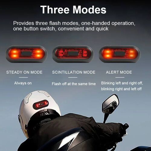 Bicycle Rear Red Safety Light Waterproof LED Motorcycle Helm