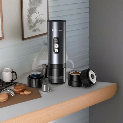 150W Espresso Maker with 2-3 Min Fast Self-Heating, Portable