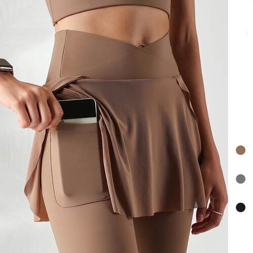 Mesh Patchwork Dry Quick High Waist Women Tennis Culottes