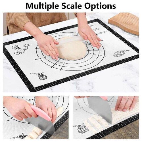 Silicone Pastry Mat Extra Thick Non Stick Large Baking Mat